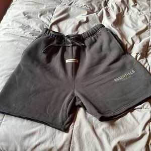 Men’s medium (women’s large) Fear of God Essentials black sweatshorts